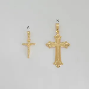 (1-2420-1) Gold Laminate - Cross Pendants - BGF