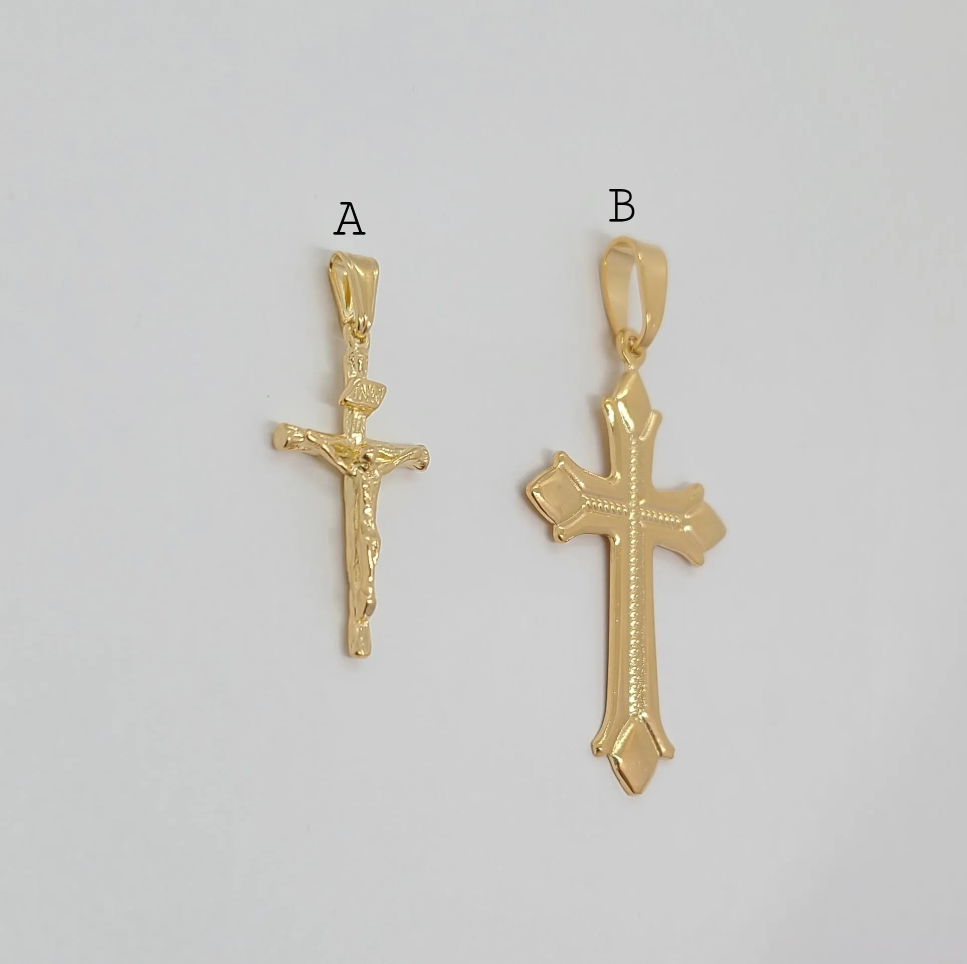 (1-2420-1) Gold Laminate - Cross Pendants - BGF