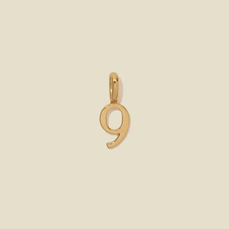 1 Piece 18mm 45 5cm Copper Gold Plated Number Pendant Chain