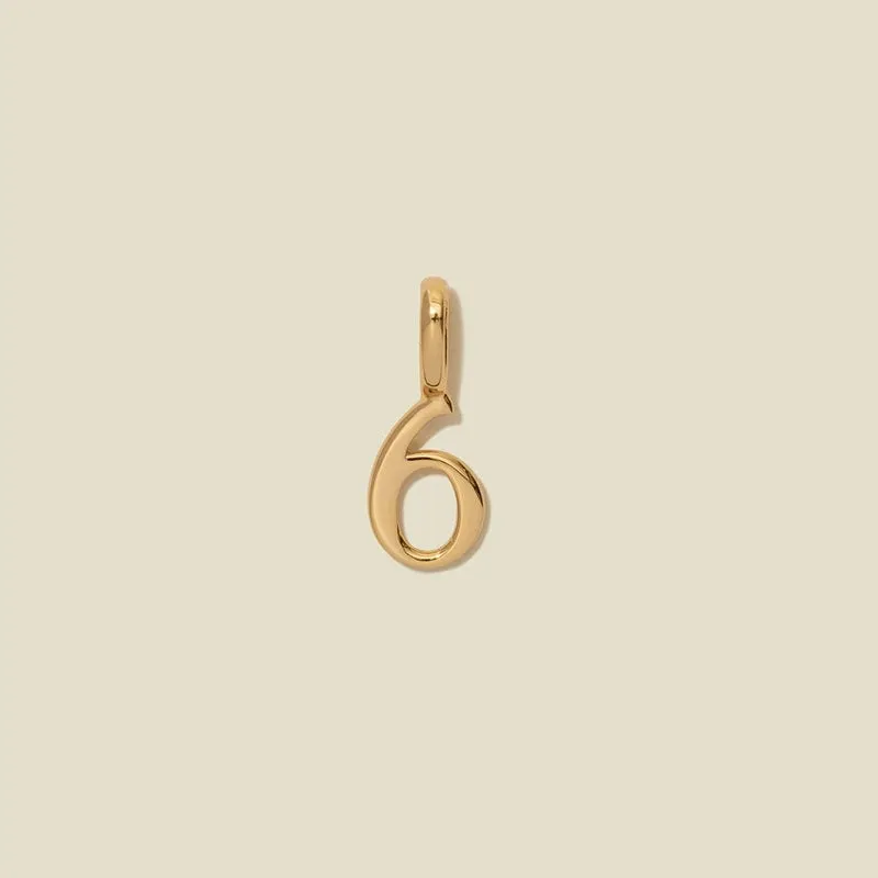 1 Piece 18mm 45 5cm Copper Gold Plated Number Pendant Chain