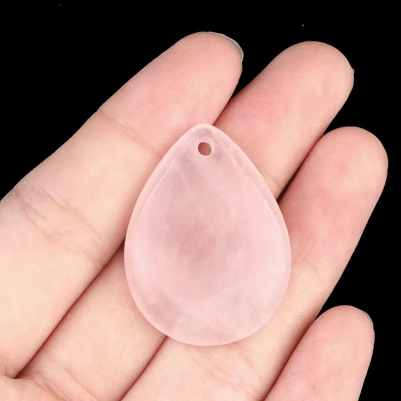 1 Piece 25 * 33mm Natural Stone Crystal Agate Water Droplets Pendant