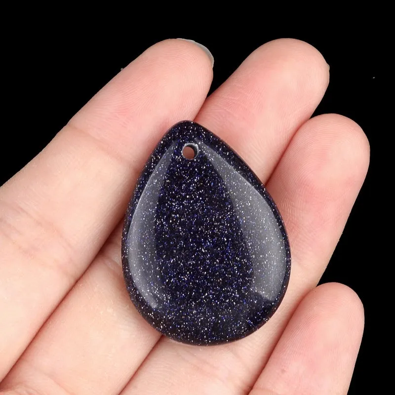 1 Piece 25 * 33mm Natural Stone Crystal Agate Water Droplets Pendant