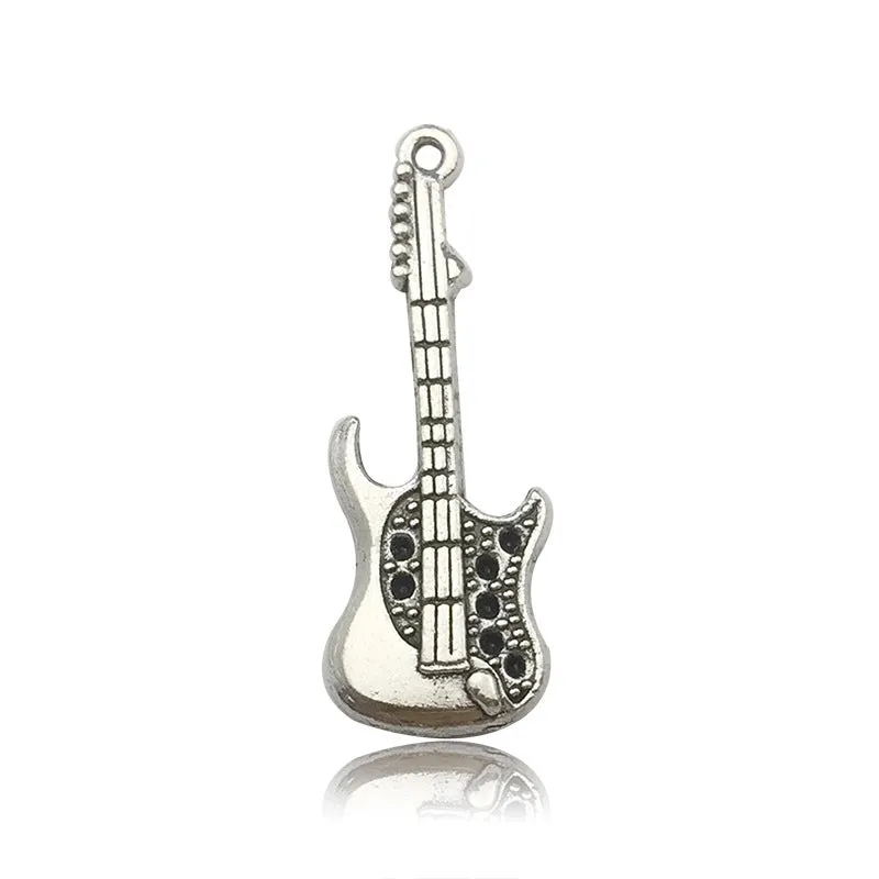 1 Piece Simple Style Musical Instrument Guitar Notes Alloy Plating Jewelry Accessories