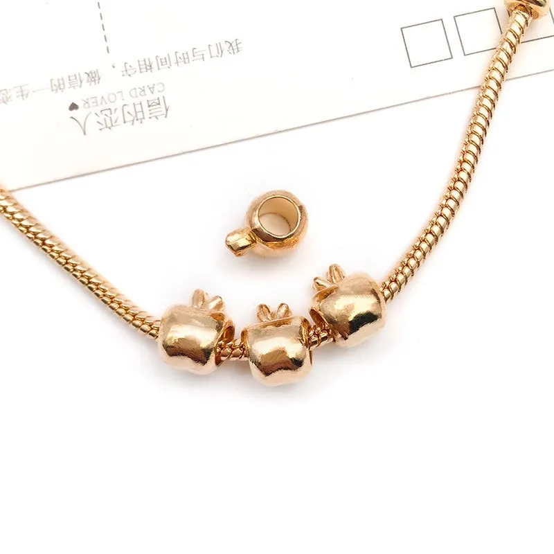 1 Piece Simple Style Tortoise Flower Grape Alloy Plating Beads Jewelry Accessories