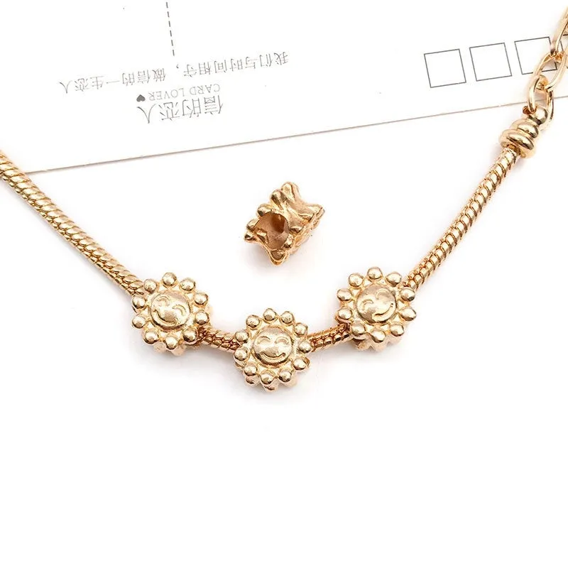 1 Piece Simple Style Tortoise Flower Grape Alloy Plating Beads Jewelry Accessories