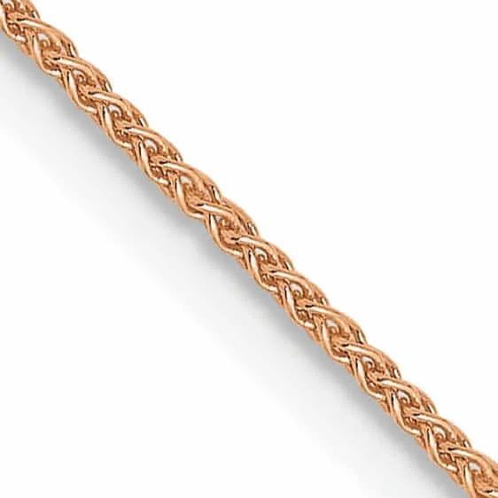 14k Rose Gold .8mm Baby Spiga Wheat Chain