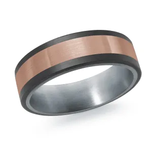 14K Rose Gold Ring from the Tantalum Collection by Malo - MRDTS-010-7P