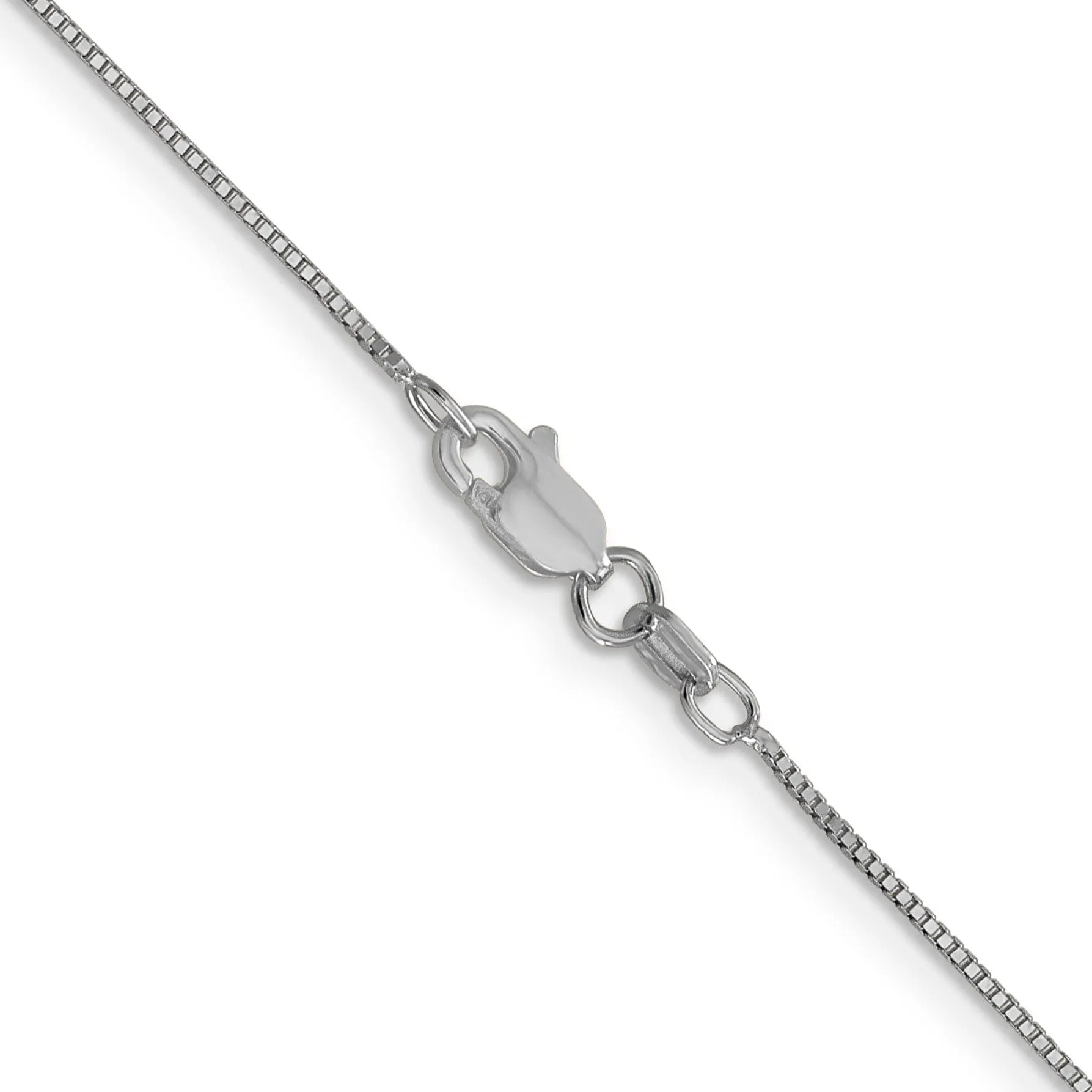 14K White Gold .7 mm Box Chain