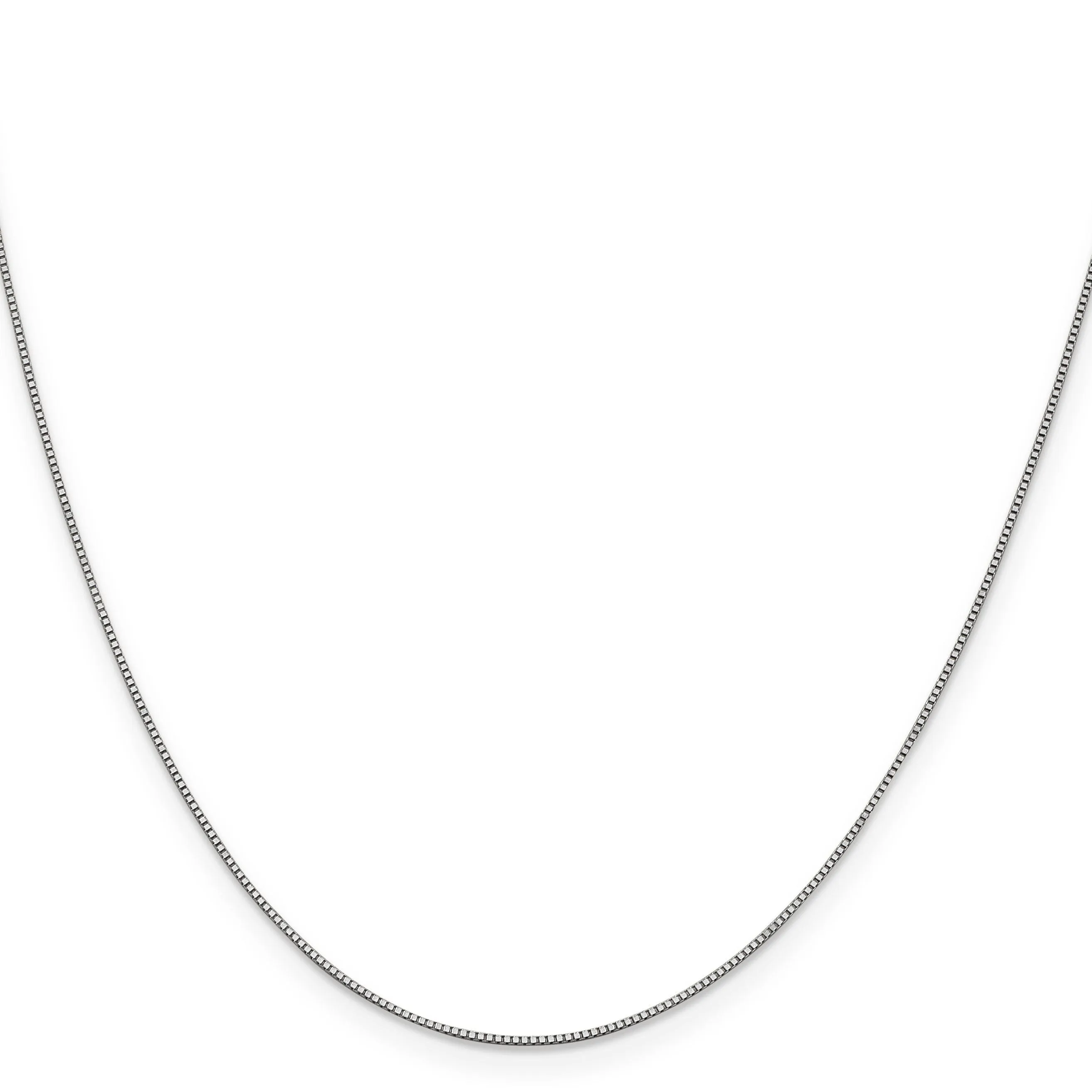 14K White Gold .7 mm Box Chain