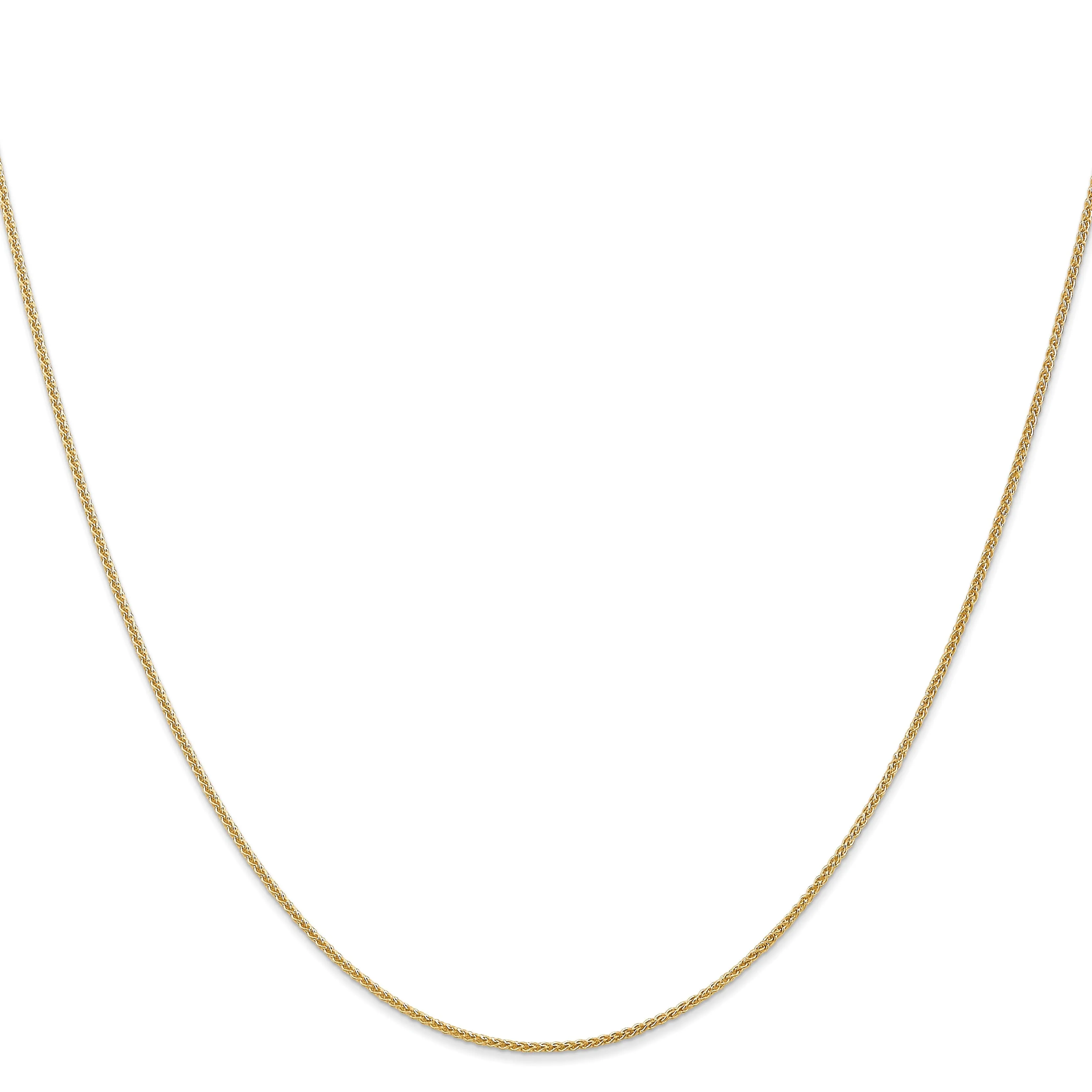 14k Yellow Gold 1mm Wheat Chain