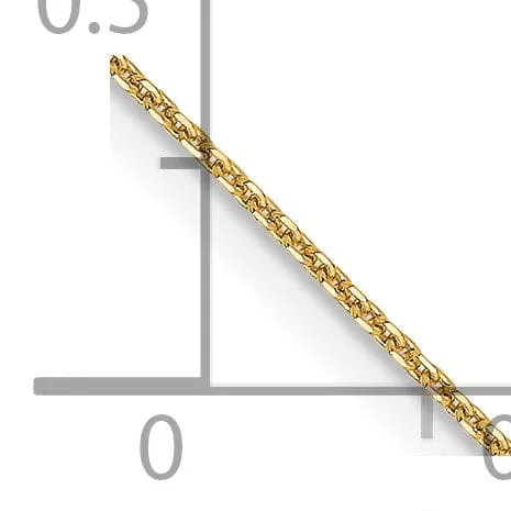 14k Yellow Gold .80 mm Diamond Cut Cable Chain