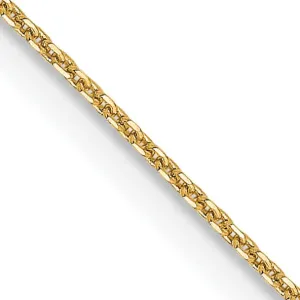 14k Yellow Gold .80 mm Diamond Cut Cable Chain