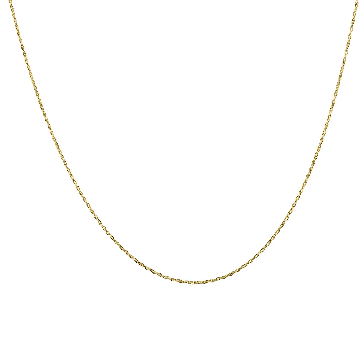 14K Yellow Gold  Rope Chain With Spring Ring Clasp