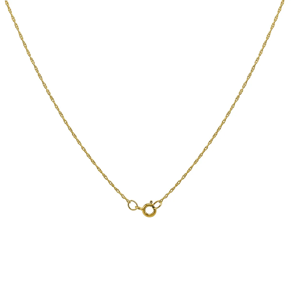 14K Yellow Gold  Rope Chain With Spring Ring Clasp