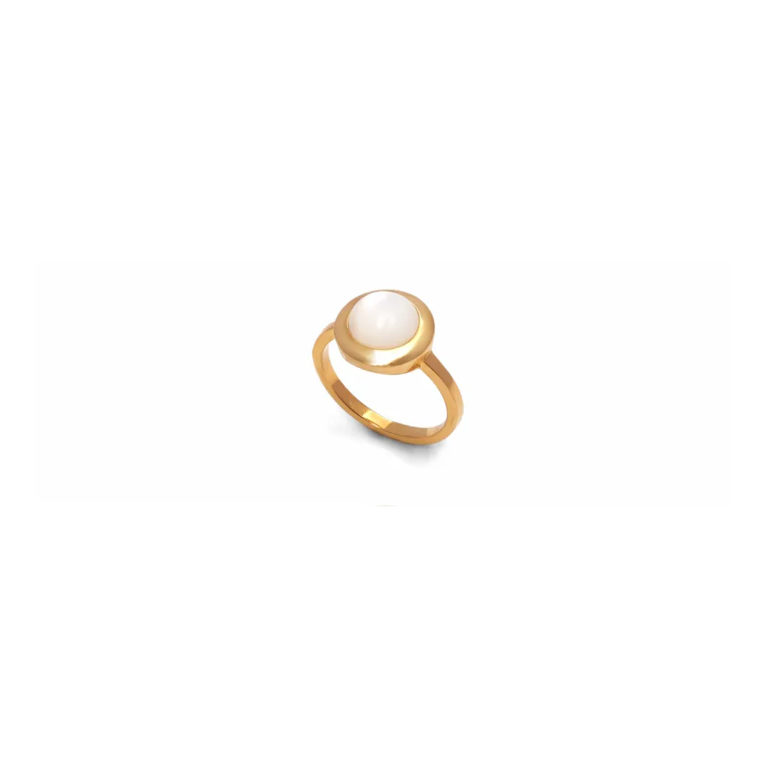 14kt Mother Of Pearl Orbit Ring