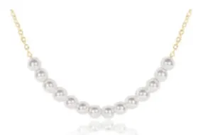 16" Necklace Gold Classic Beaded Bliss 4mm Pearl