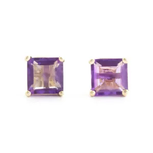 1.75 Carat 14K Solid Yellow Gold Accomplished Amethyst Earrings