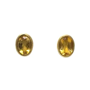 18ct Citrine Stud Earrings