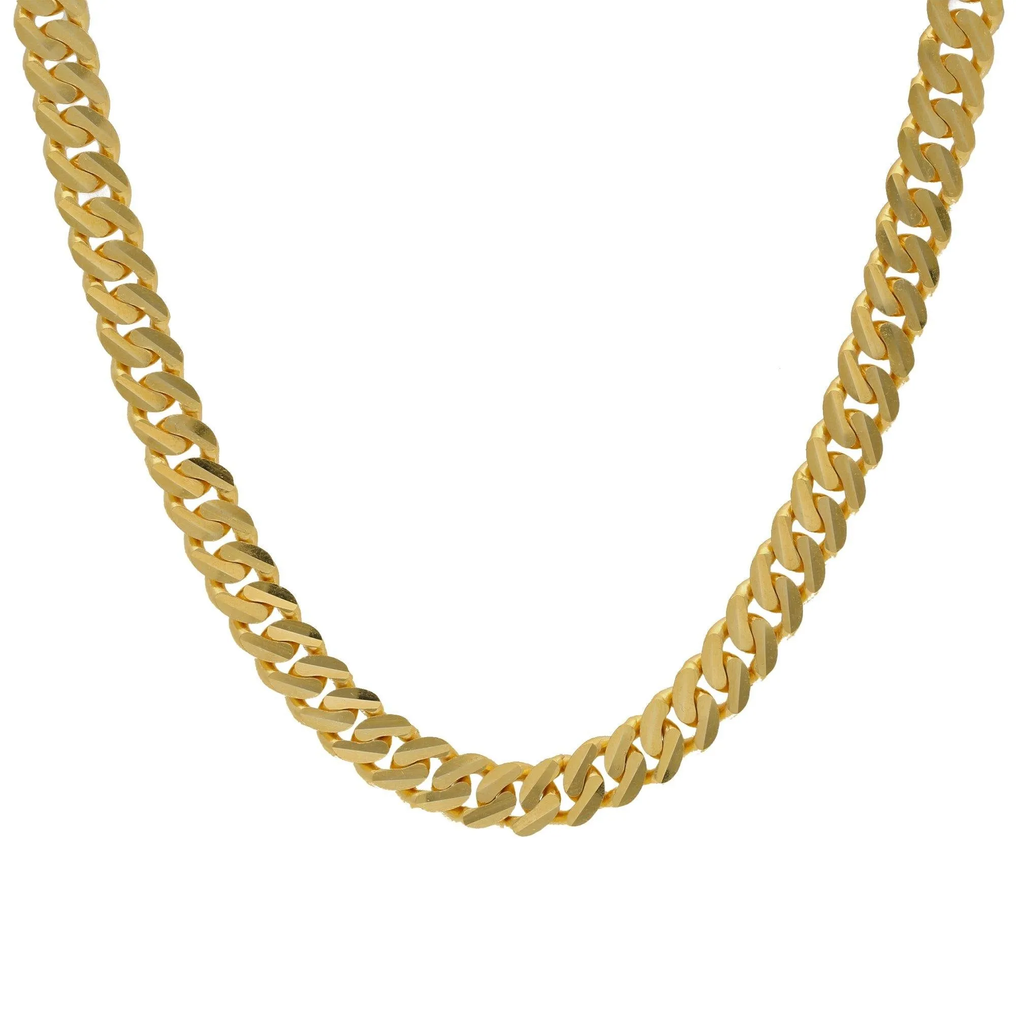 18K Yellow Gold Cuban Chain, Length 26 inches