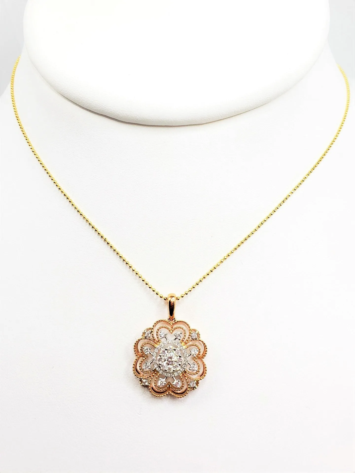 18Kt Rose Gold Diamond Pendant