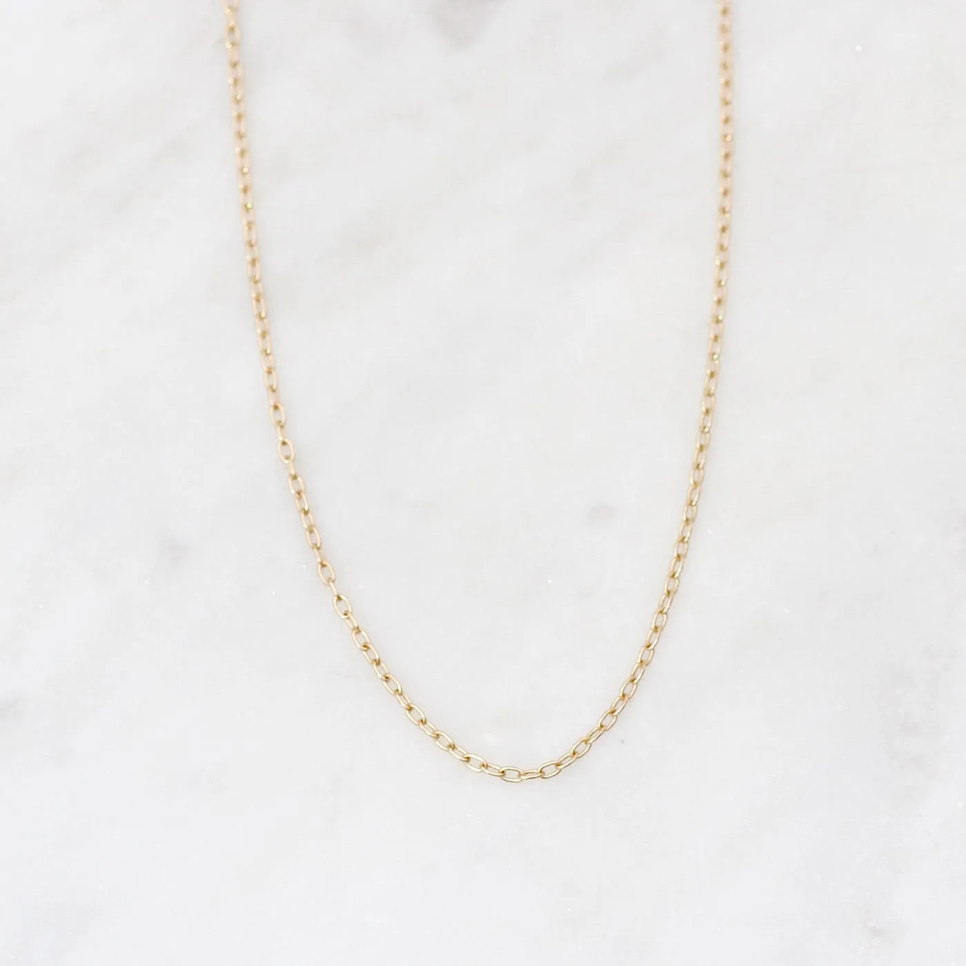 18" Gold Chain - 1.1mm Heavy Elongated Cable