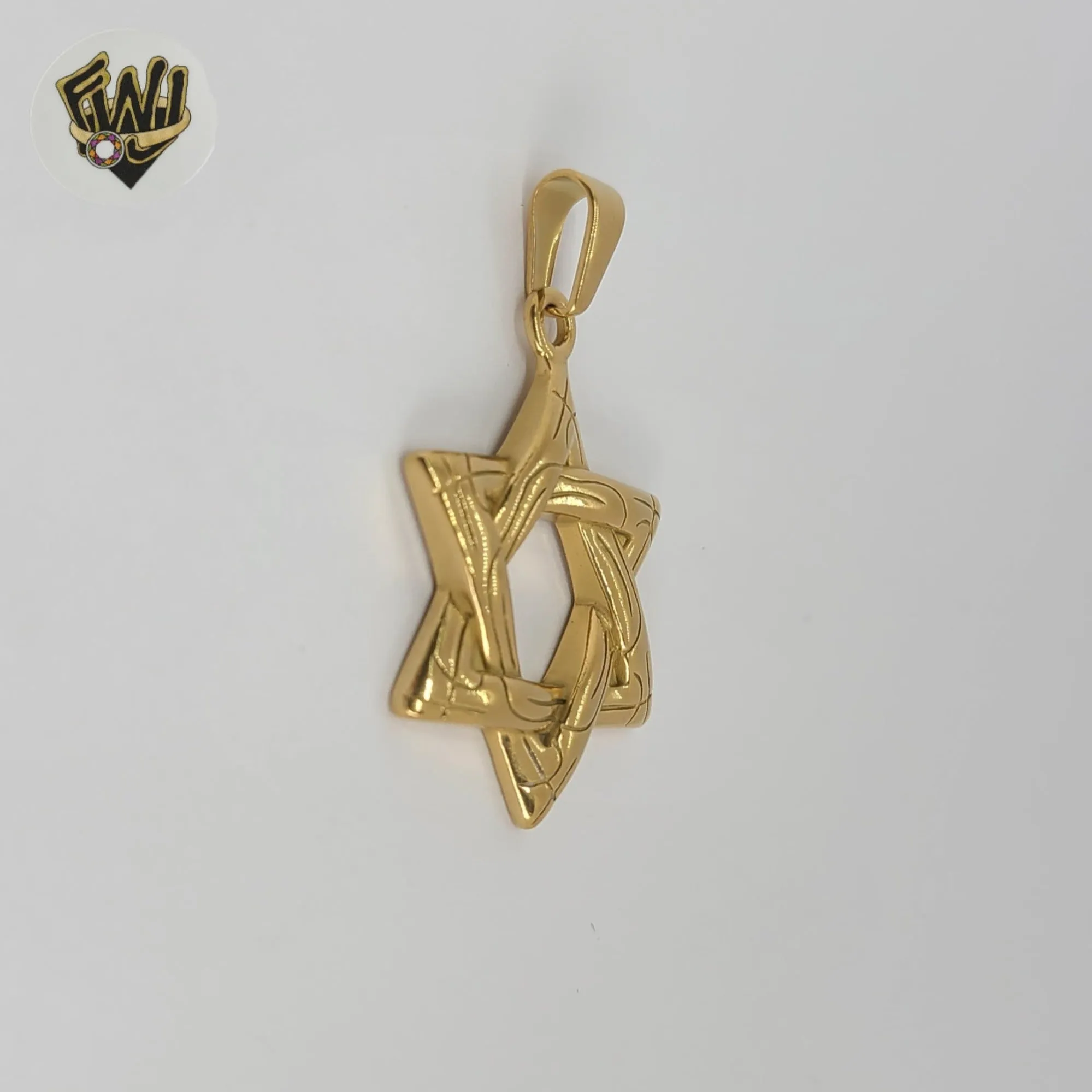 (4-2084) Stainless Steel -Star of David Pendants.