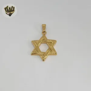 (4-2084) Stainless Steel -Star of David Pendants.