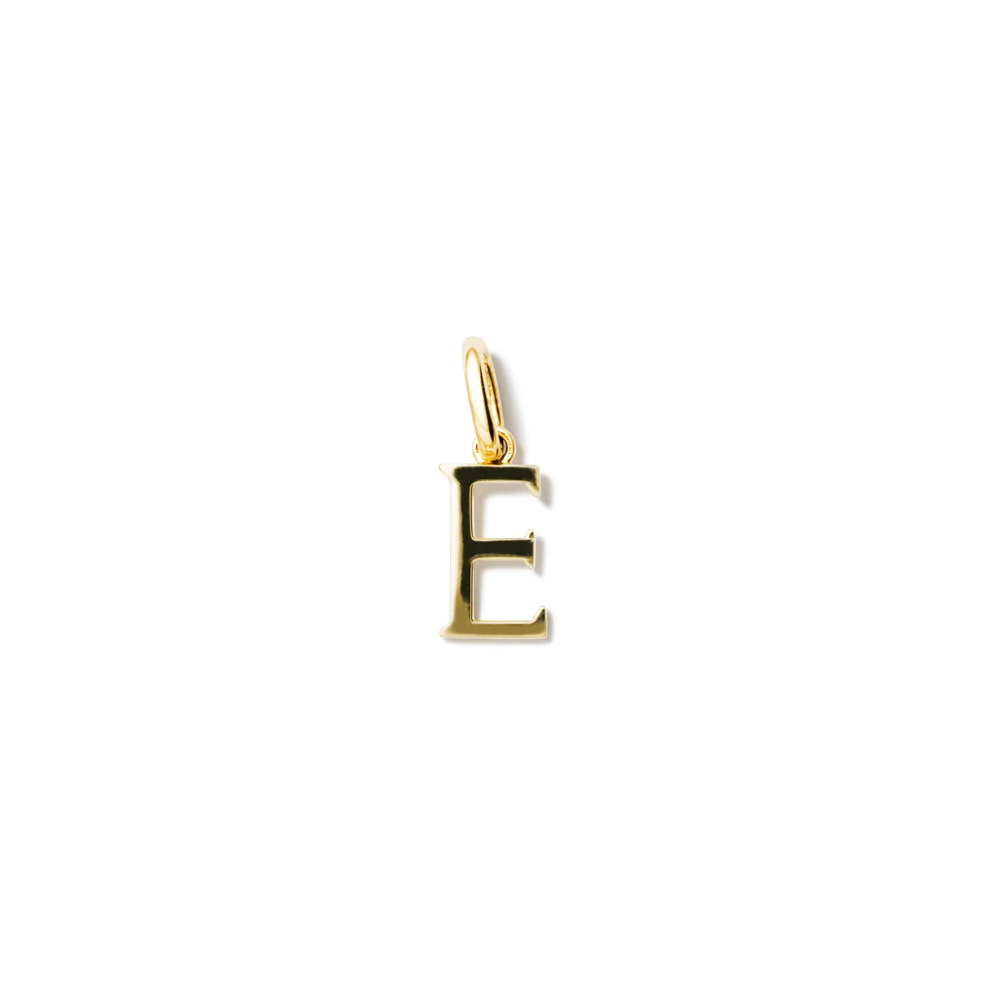 Alice Alphabet Initial Necklace Pendant Yellow Gold