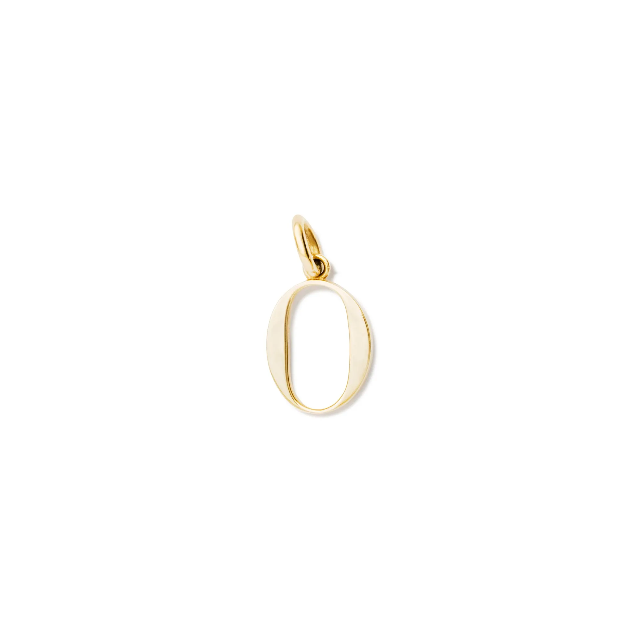 Alice Alphabet Initial Necklace Pendant Yellow Gold