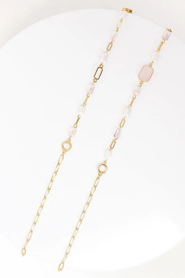 All The Glam Necklace in Pink