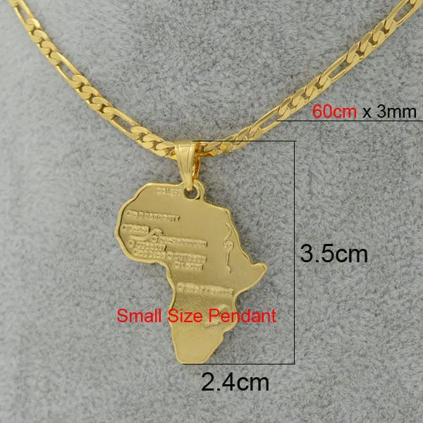 Anniyo 9 Style Africa Map Pendant Necklace for Women/Men Silver/Gold Color Ethiopian Jewelry Wholesale African Maps Hiphop Item