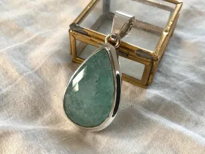 Aquamarine Ansley Pendant - XLarge Teardrop