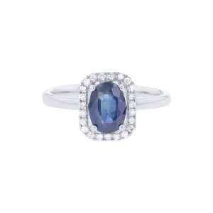 Beautiful in Blue Sapphire and Diamond Ring