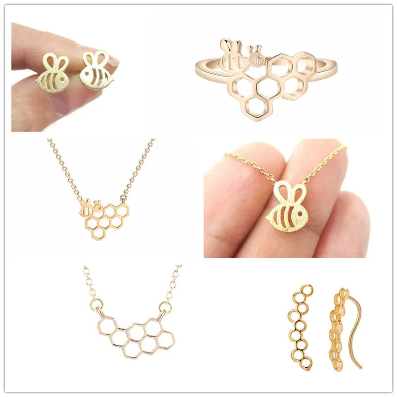 Bee Insect Shaped Stud Earrings