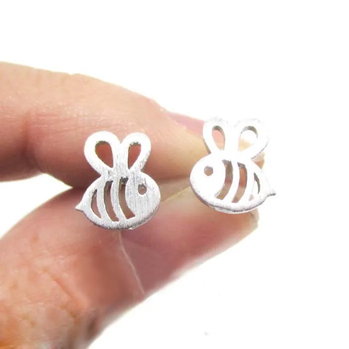 Bee Insect Shaped Stud Earrings