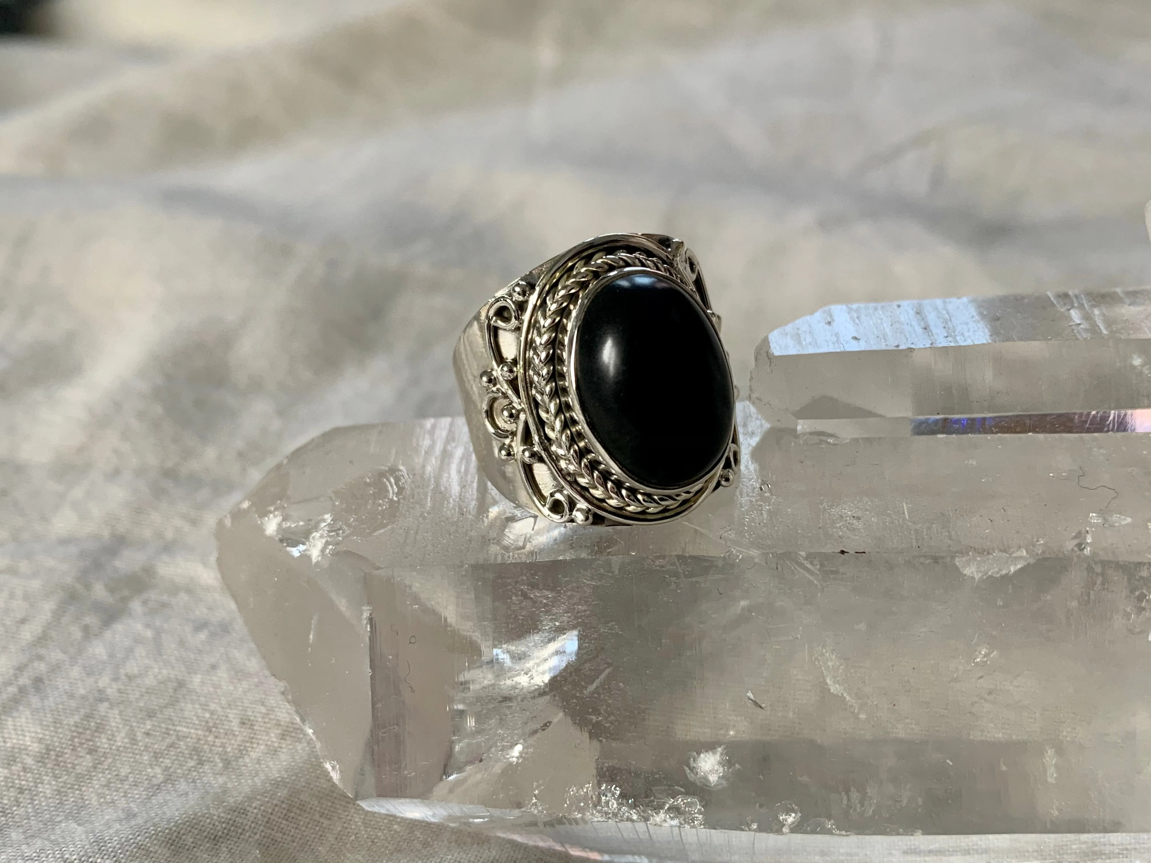 Black Onyx Freya Ring