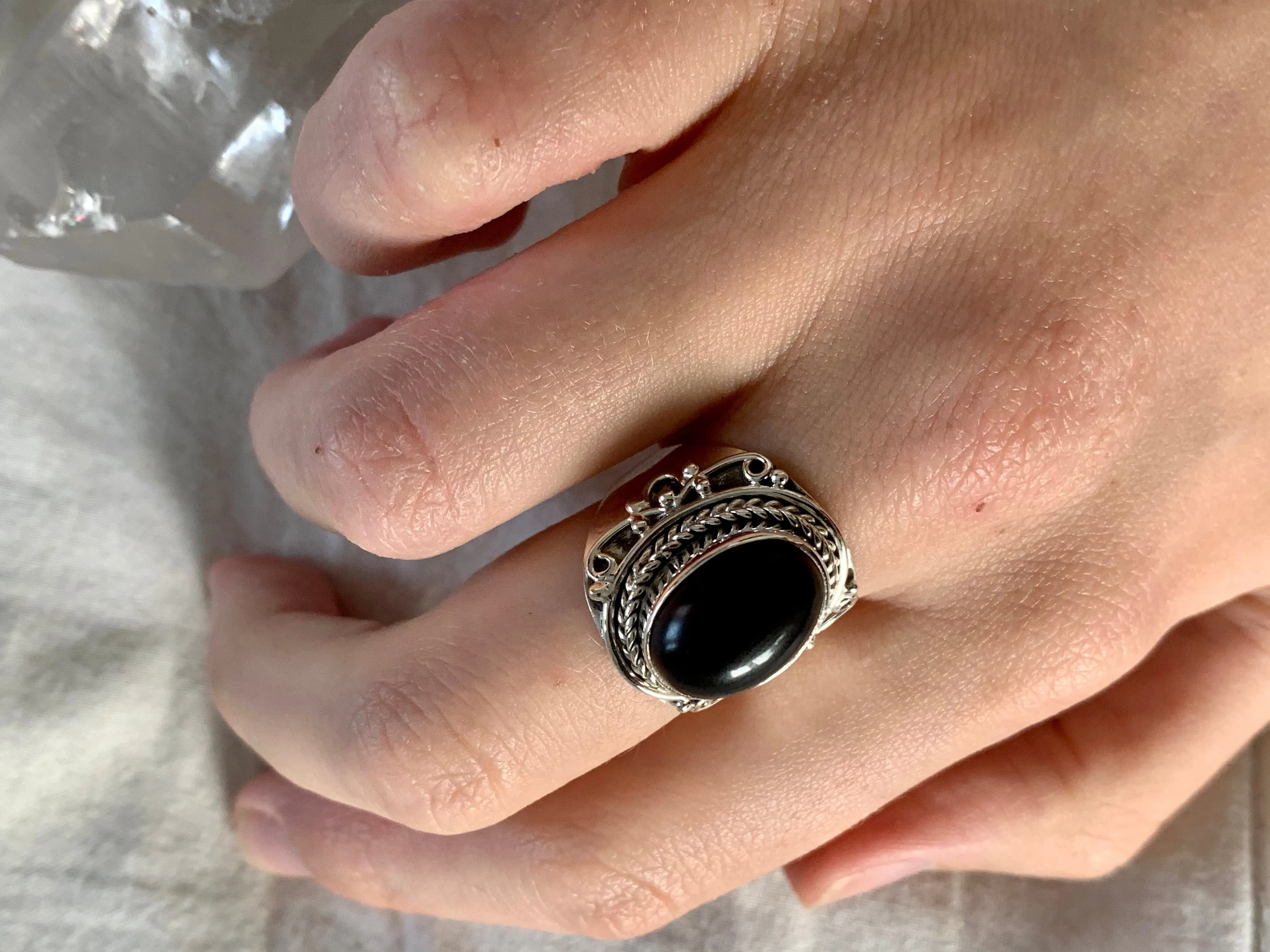 Black Onyx Freya Ring