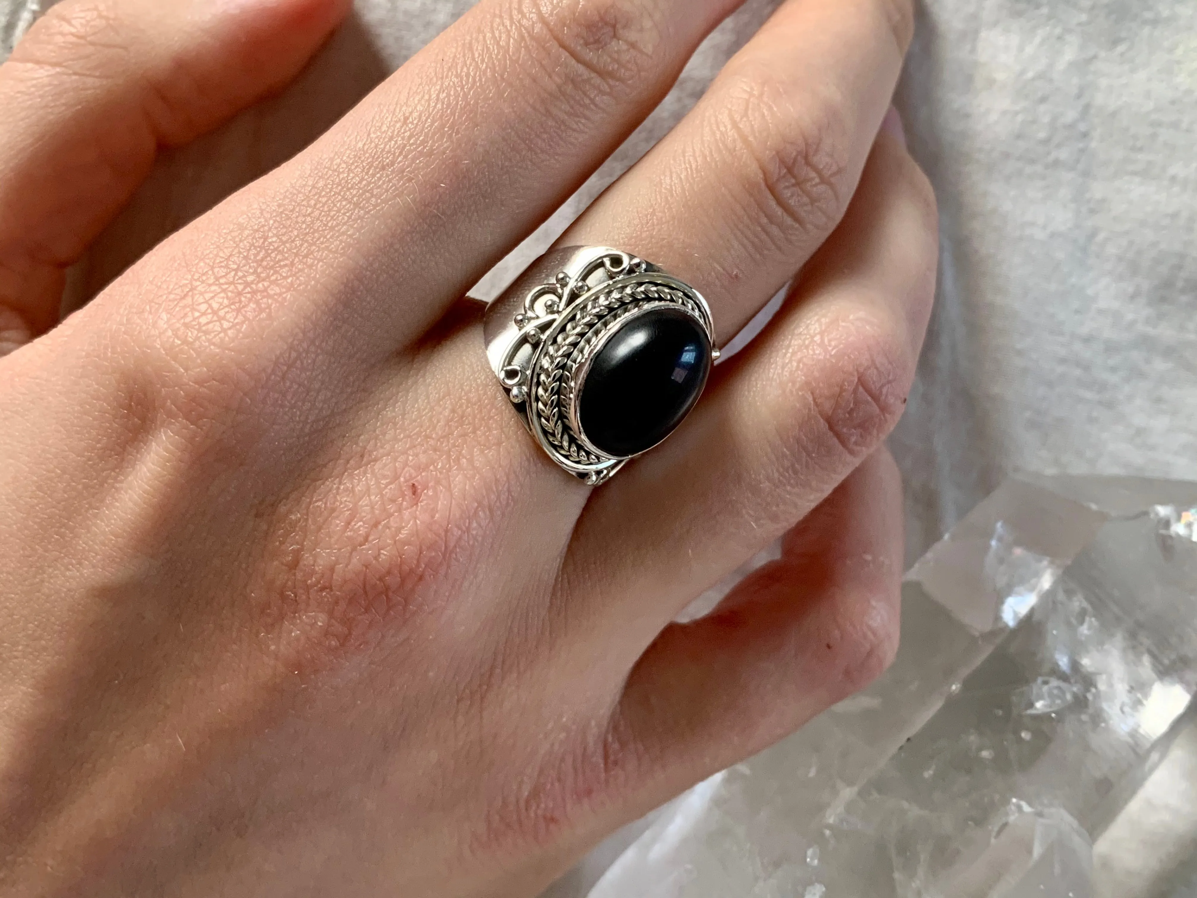 Black Onyx Freya Ring