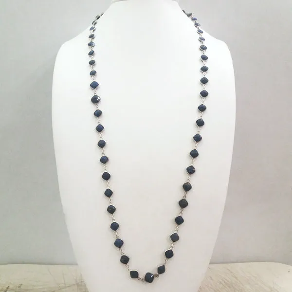 Blue Sapphire Jeweled Chain Necklace