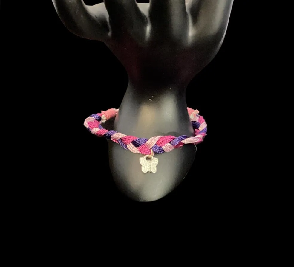 Butterfly Charm Braided Bracelet