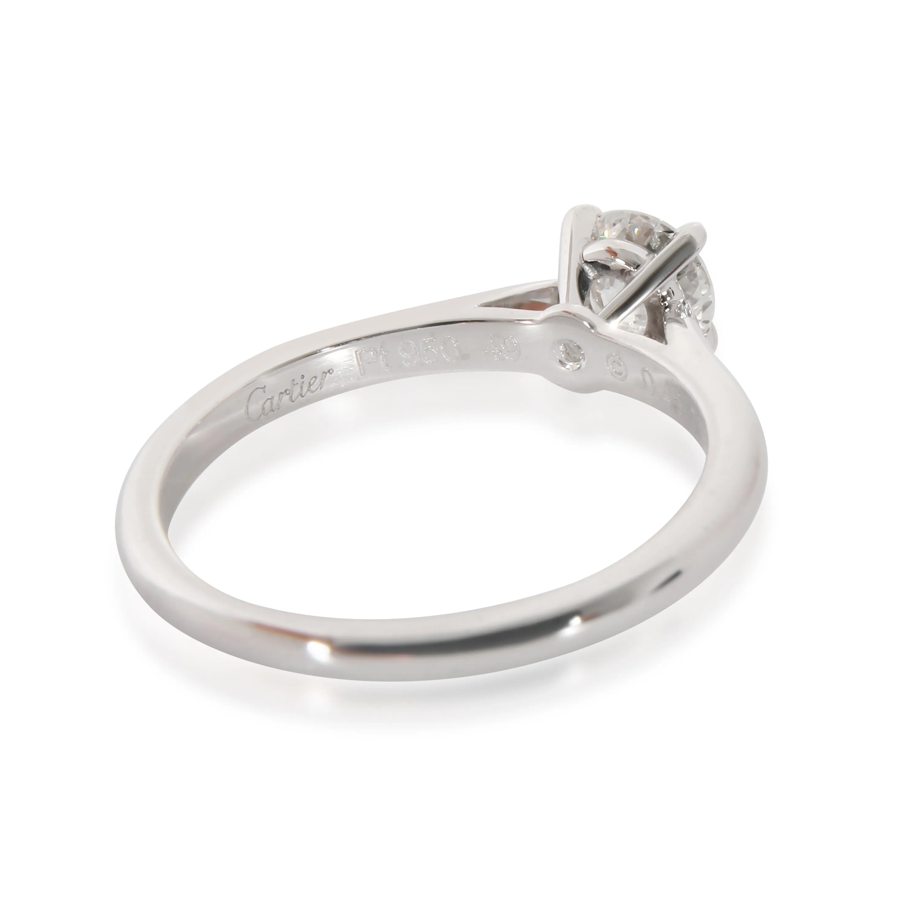 Cartier Solitaire 1895 Diamond Engagement Ring in Platinum E VS1 0.45 CTW