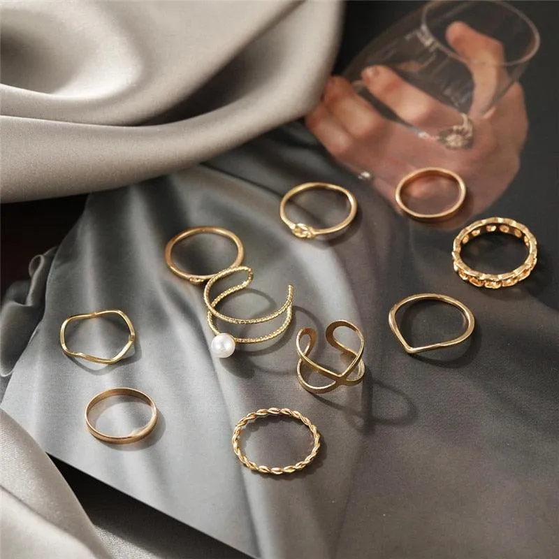 Chain Thin Ring Sets