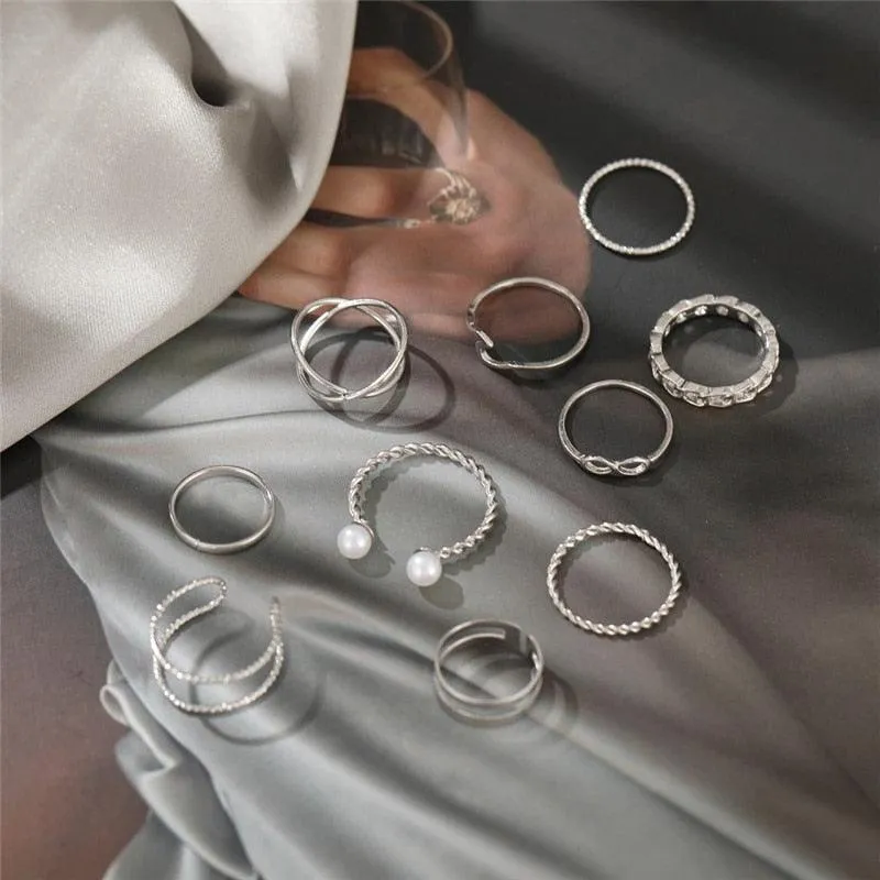 Chain Thin Ring Sets