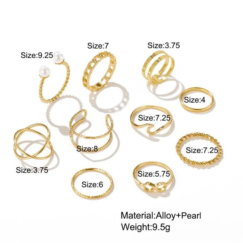 Chain Thin Ring Sets