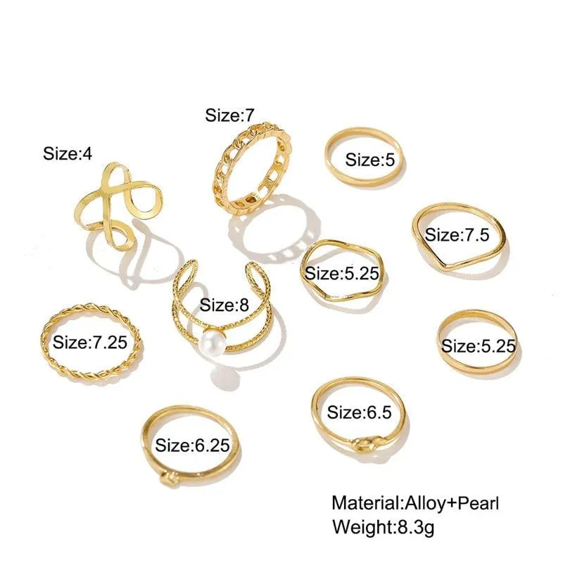 Chain Thin Ring Sets