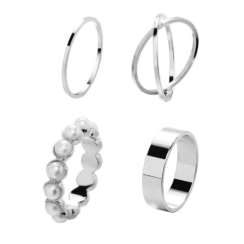 Chain Thin Ring Sets