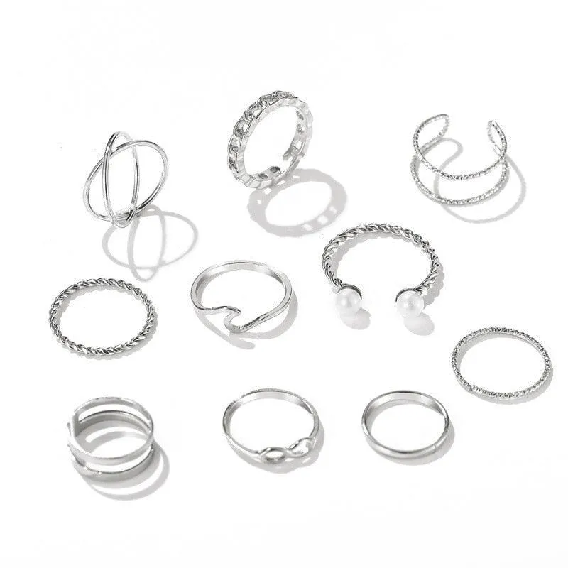 Chain Thin Ring Sets