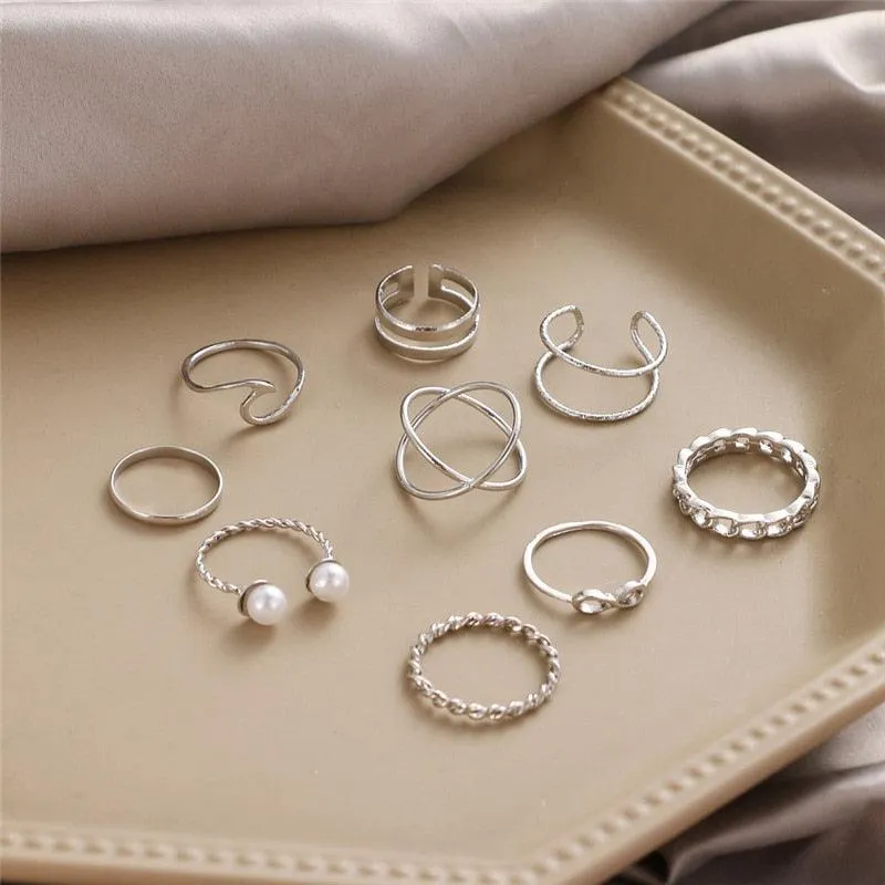 Chain Thin Ring Sets