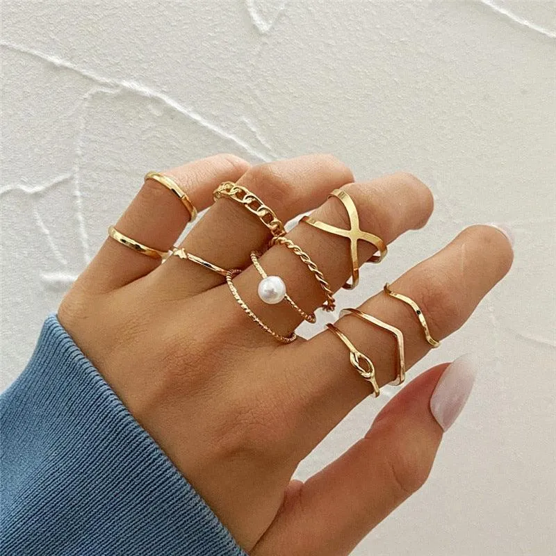 Chain Thin Ring Sets