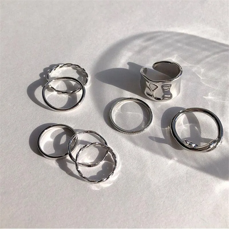 Chain Thin Ring Sets